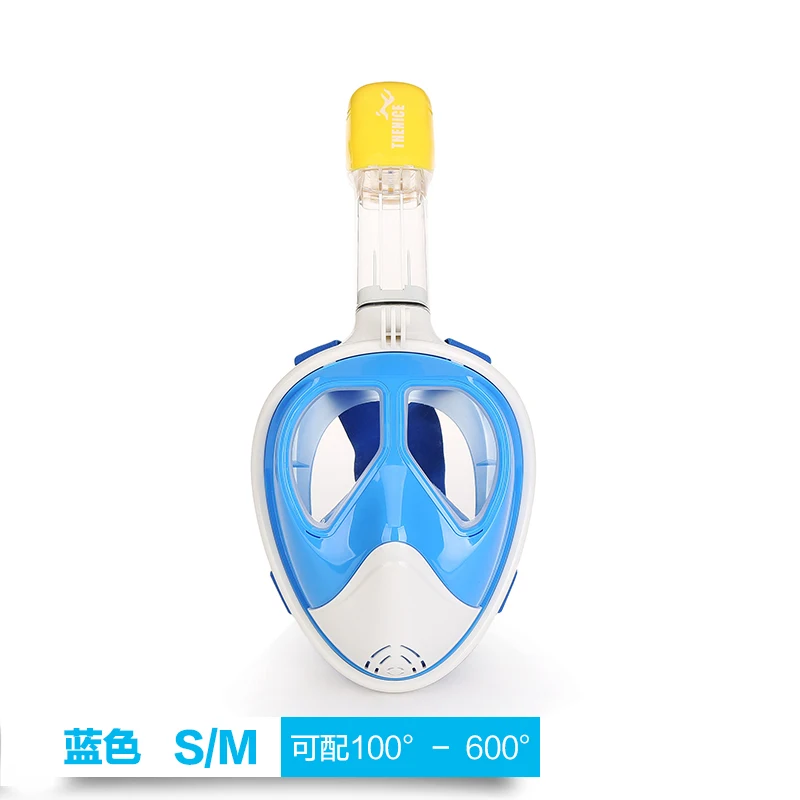 Дайвинг полный маски для лица Сноркелинг три сокровища для взрослых дыхательные очки близорукость Дети Водонепроницаемый Защита туман лапша зеркало - Цвет: myopia2099G blue S M