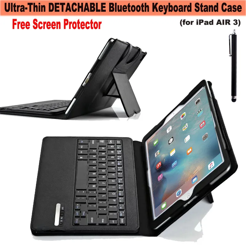 

Ultra-Thin High Quality DETACHABLE Wireless Bluetooth Keyboard Stand Portfolio Leather Case Cover for Apple iPad Pro 9.7'' inch