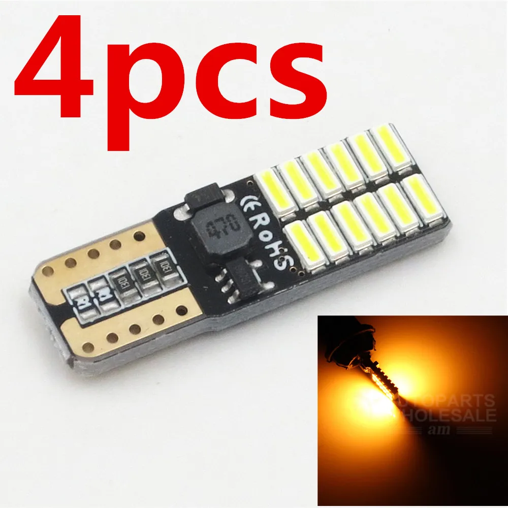 

W5W 194 T10 24 LED Amber Parking Side Light Reading Bulb Lamp No Error For Mercedes Benz W202 W203 W210 W220 W204