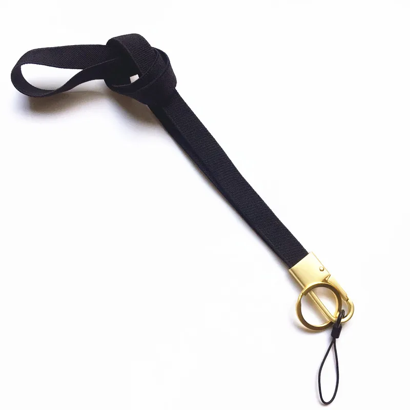 

women men heavy golden Elastic Lanyard For ID Pass Card Badge Holders Phone Neck Straps Key Mobile Phone USB HolderHang Rope