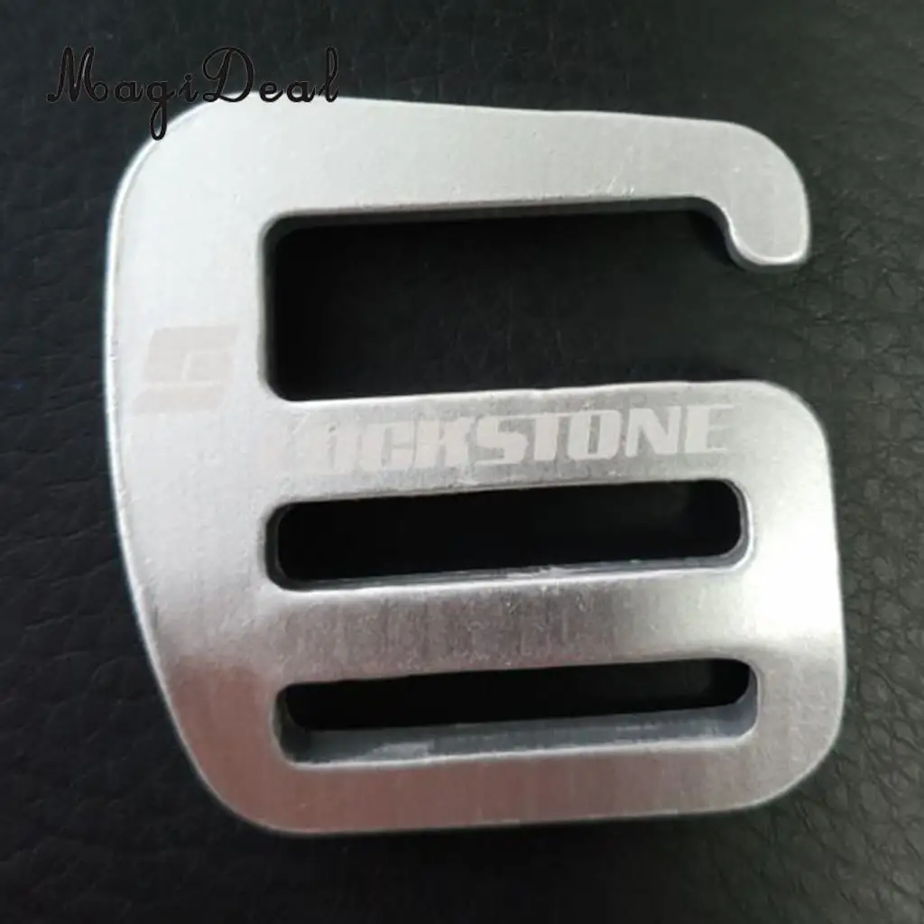 6 Pieces Metal G Hook Webbing Buckle for Backpack Bag Aluminium Alloy 25mm Silver