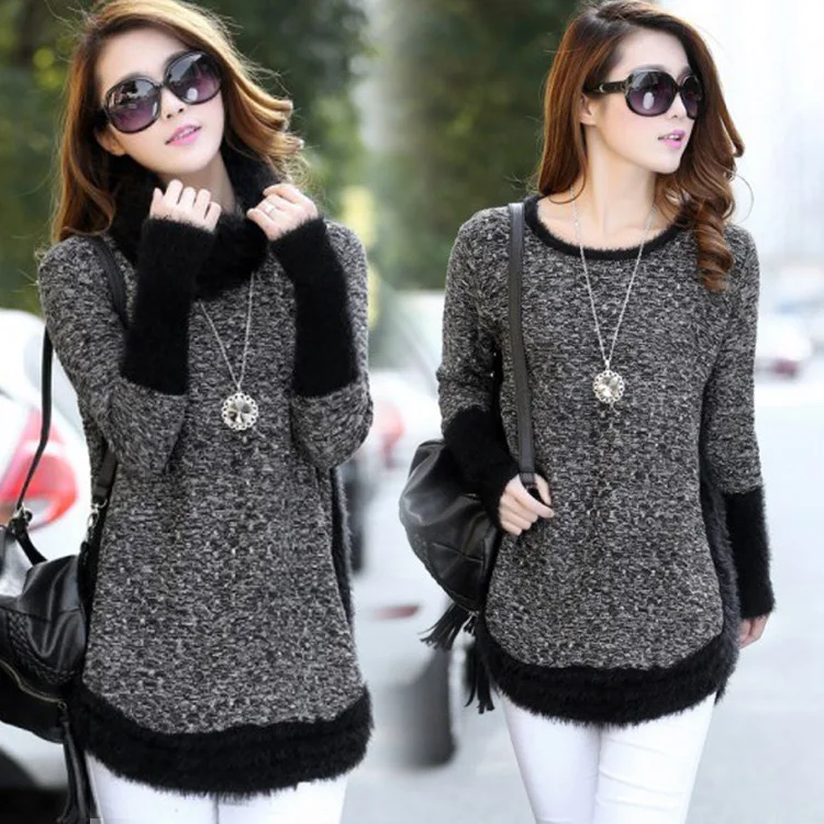 Autumn/winter 2014 the Korean version of women's plus size sweater long sleeve t large zip around wallet easing new sweatshirts | Женская