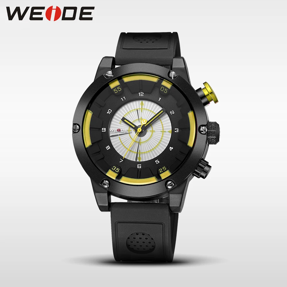 WEIDE luxury Genuine silicon watch quartz men sports Waterproof watch Steampunk Electronics wrist watches Analog Clock Man Jung