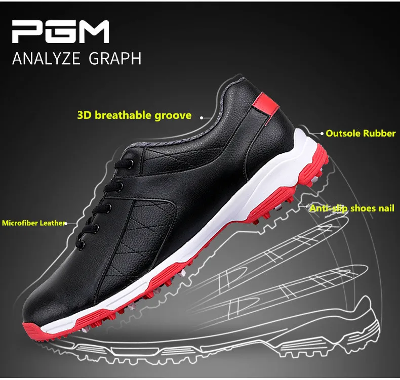 Для мужчин анти-обувь без застежки ногтей 3D дышащая канавка лакированной Гольф обувь Мужская дышащая Спортивная обувь из микрофибры водонепроницаемая обувь