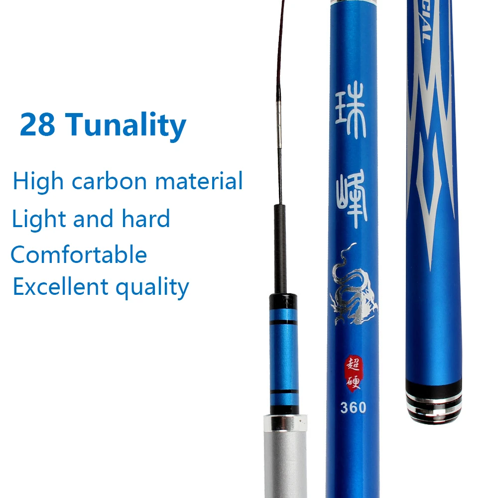 

3.6-5.4m Carbon Taiwan Fishing Rod Ultra-fine Ultra-light Ultra-hard 28 Tunality Adjustable Fishing Gear