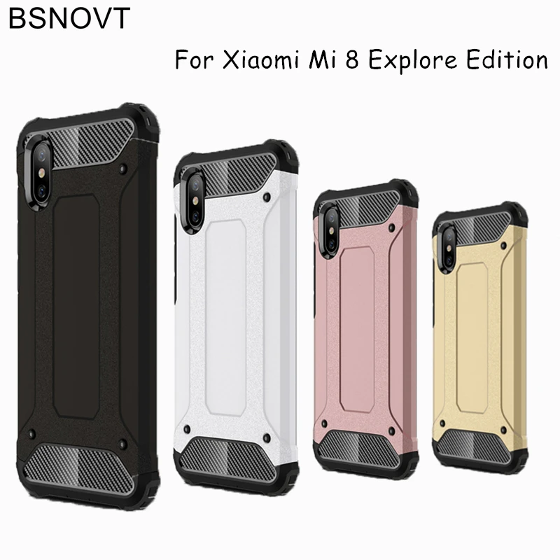BSNOVT чехол Xiaomi Mi 8 Explore ore Edition противоударный мягкий силиконовый + жесткий