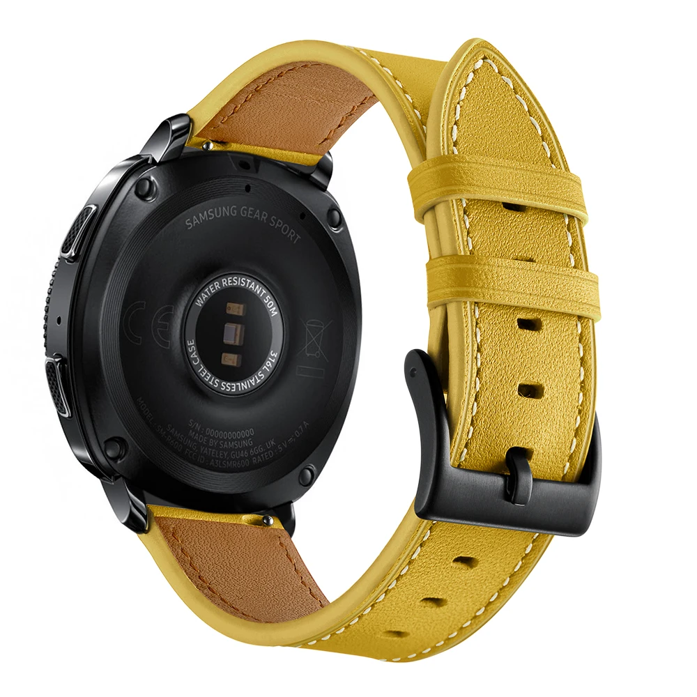 Ремешок из натуральной кожи для samsung galaxy watch active/42 мм sport gear S2 classic 20 мм ремешок для часов Смарт-часы браслет SM-R500