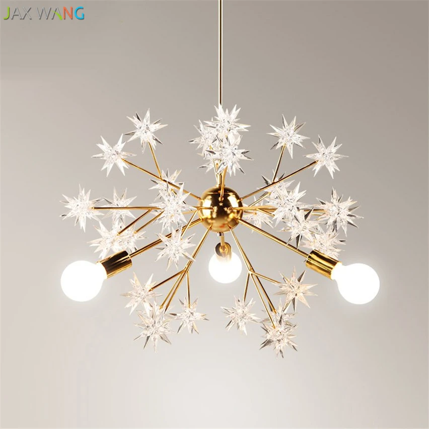 Nordic Creative Spark Pendant Lights Acrylic Star Pendant Lamp for