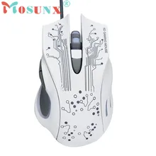 Mosunx Advanced 2017 high quality comfortable mini 2400DPI LED Optical 6D USB Wired Gaming Game Mouse For PC Laptop Game 1PC