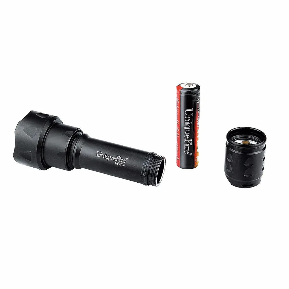 UniqueFire T20 IR 940NM 38mm Convex Len Flashlight Infrared Light Torch Kit Set UF Flashlight, Charge, Rat Tail, Gun Mount 3