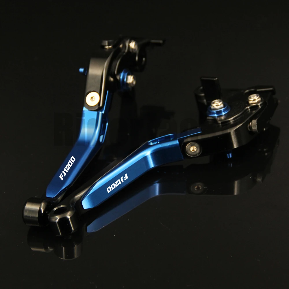 Для Yamaha FJ1200 FJ 1200 1986-1997 1992 1993 1994 1995 1996 синий+ черный ЧПУ Аксессуары для мотоциклов регулируемый тормозной рычаг сцепления