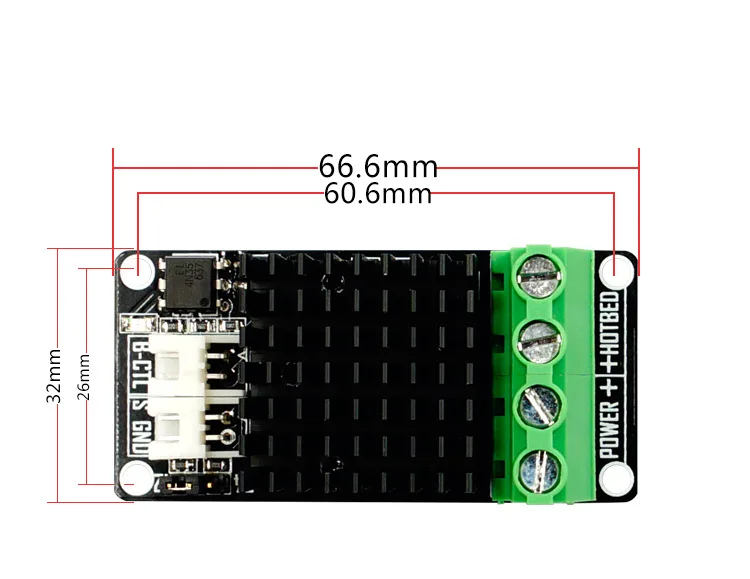 Мини Горячая кровать heatкровать MOS высокой мощности MOSFET модуль расширения с ШИМ сигнальный провод для 3d принтера