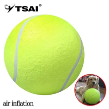 TSAI 24cm Tennis Ball Giant Air Inflation Tennis Ball Outdoor Sports Indoor Toy Signature Mega Jumbo Kids Toy Ball