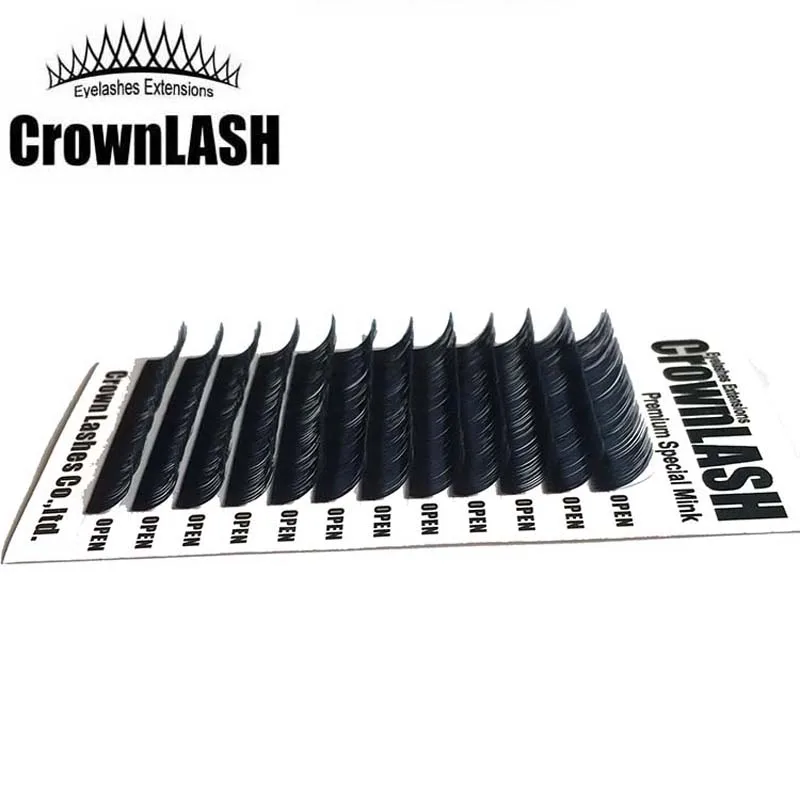 Crownlash black 9D объем наращивания ресниц C фотовысота 7 15 мм лоток одного размера очень