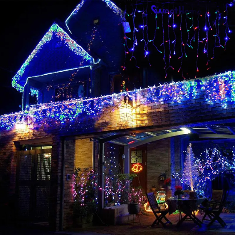 GQMML 20cm 10LED Meteor Shower Rain Tubes Christmas Lights 100 240V