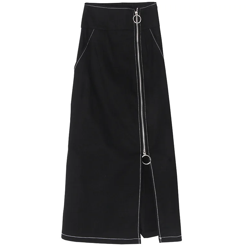 

TVVOVVIN Fashion Europe Skirt Female 2019 New Wild autumn Casual Wild Women Skirts High Waist Split Skirts Female WOMEN C277