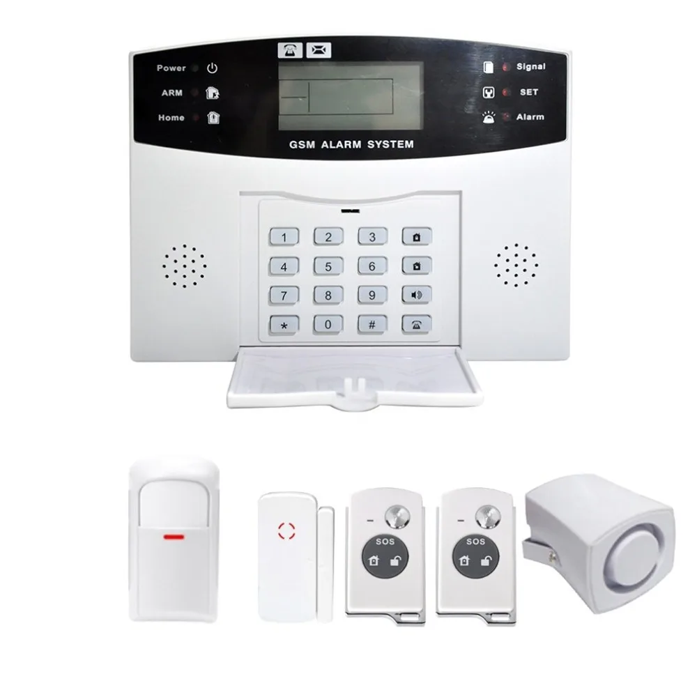

Wireless LCD GSM SMS Home Security Guard Burglar House Fire Alarm Warning System Alert Detector YA-500-GSM