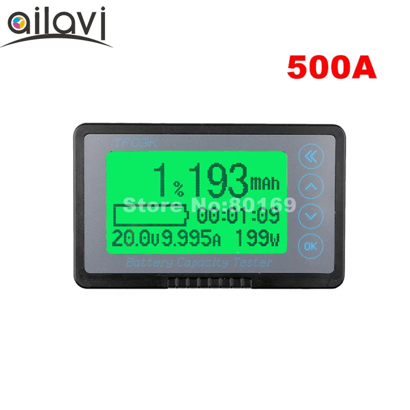 12 72V 500A Capacity Tester Indicator TF03K Large Sceen Professional