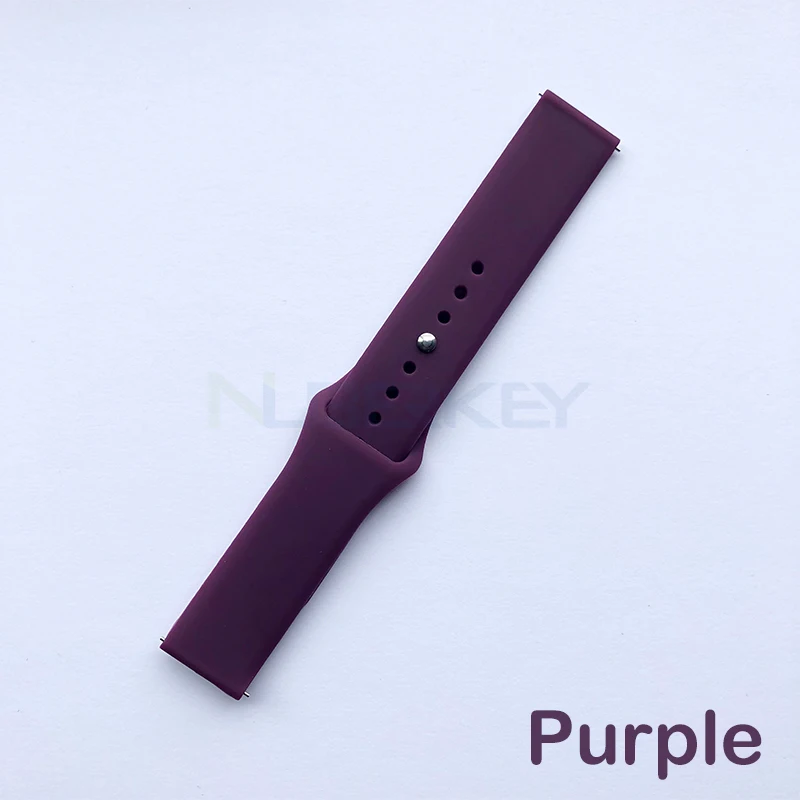 20 мм ремешки для Amazfit ремешок Bip Замена для Xiaomi Amazfit ремешок на запястье ремешки Huami Amazfit Bip ремешок для часов Brecelet - Цвет: Фиолетовый