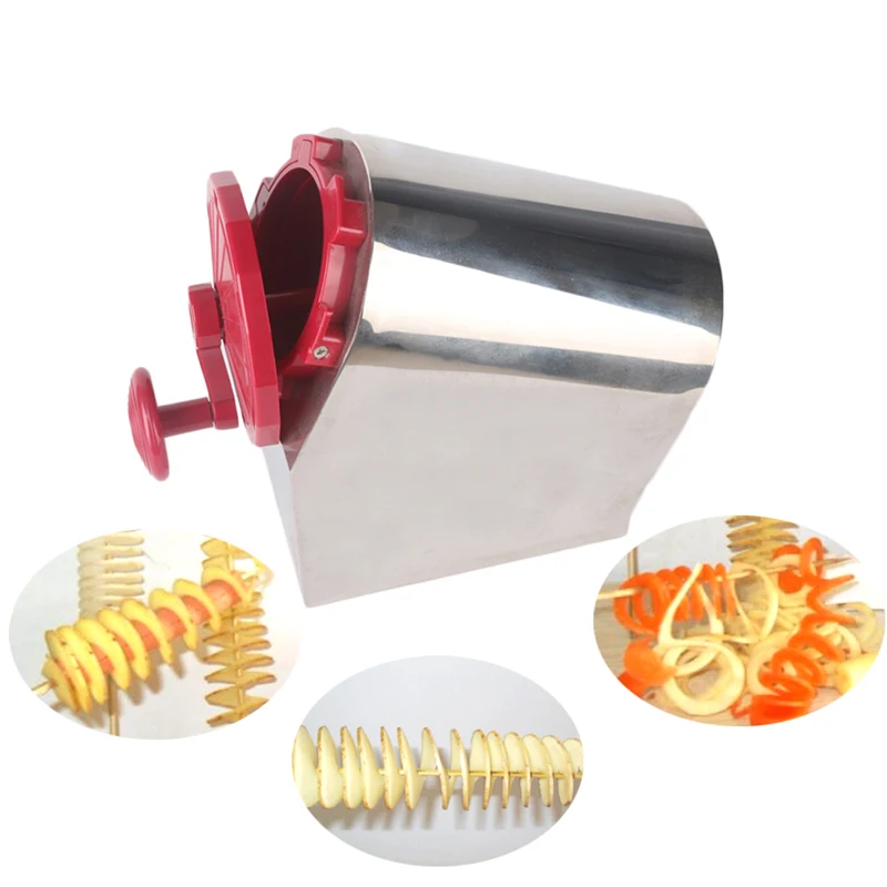 ITOP Spiral Potato Cutter Rotate Tornado Potato Slicer Stainless Steel Spiral Carrot Slicing DIY Vegetable Creative Machine