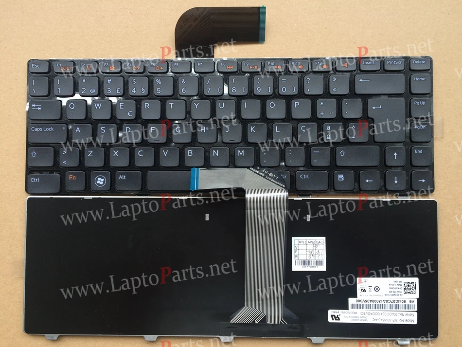 Новая клавиатура Po Portugal для DELL N4120 N4110 N4040 N4050 M4040 M4050 14VR M411R черная ноутбука с черной
