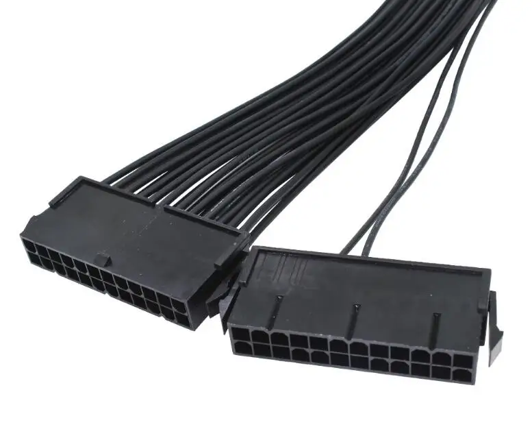 24Pin Power Supply Synchronizer Male to Female ATX Mining 30cm 24 Pin Dual PSU Extension Cable for Computer Adaptor for Mining
