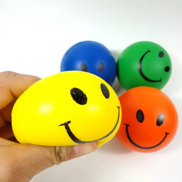 Face Print Squeeze Antistress Ball Hand Handgelenk Übung PU Gummi