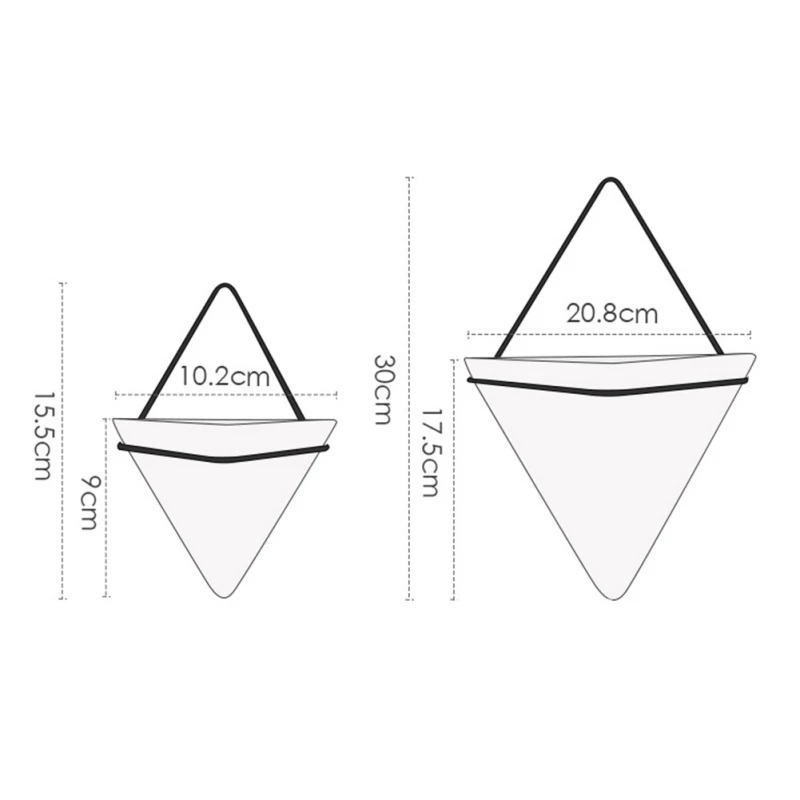 Акриловый цветочный горшок и железные держатели для растений, набор комнатных подвесных растений, Геометрическая ваза, Настенный декор, контейнер для суккулентов, горшки для растений