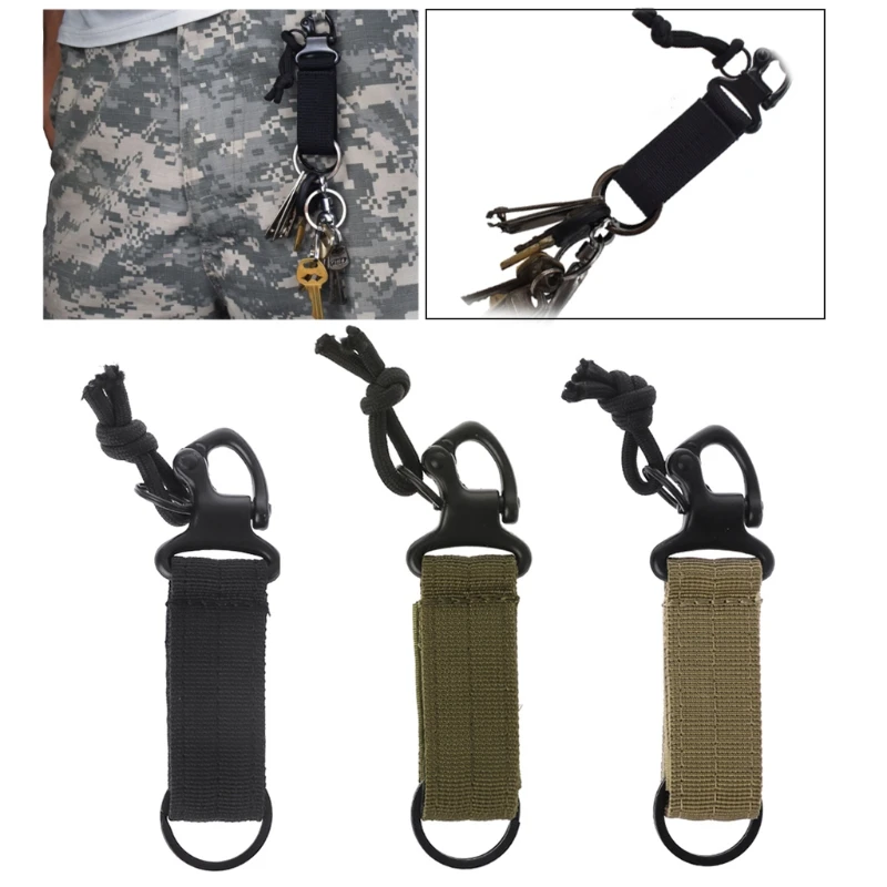 

Outdoor Tool Camping EDC Tactical Buckle Molle Webbing Hook Kettle Clip Keychain