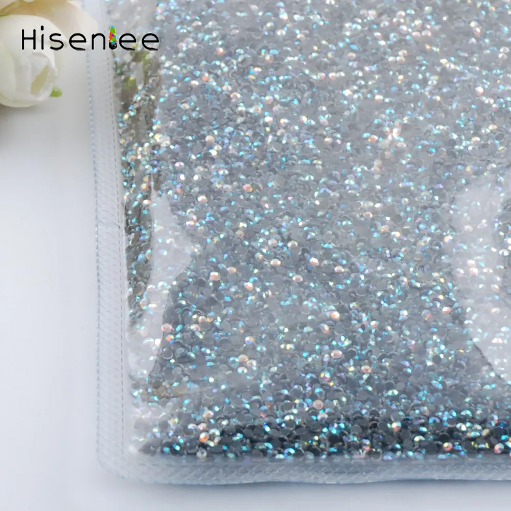 

Hisenlee Crystal AB SS6 SS10 SS16 SS20 SS30 Wholesale Hot Fix Rhinestones Glitter Crystals DIY Flat Back HotFix Stones Strass