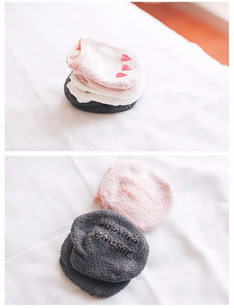 Warm Baby Girls Socks Coral Cashmere Floor Sock Autumn Winter Newborn Socks Cartoon Boys Photography Props Toddler Accessories (9)