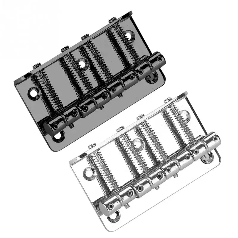 4 String Saddle Hardtail Electric Bass Bridge 80mm Metal Tailpiece Bass