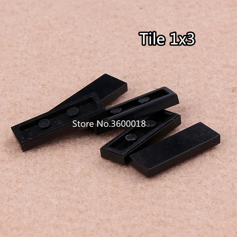 

50Pcs/lot DECOOL Tile 1x3 with Groove Tablet MOC Brick Parts Compatible legos 63864 blocks toys brick parts set