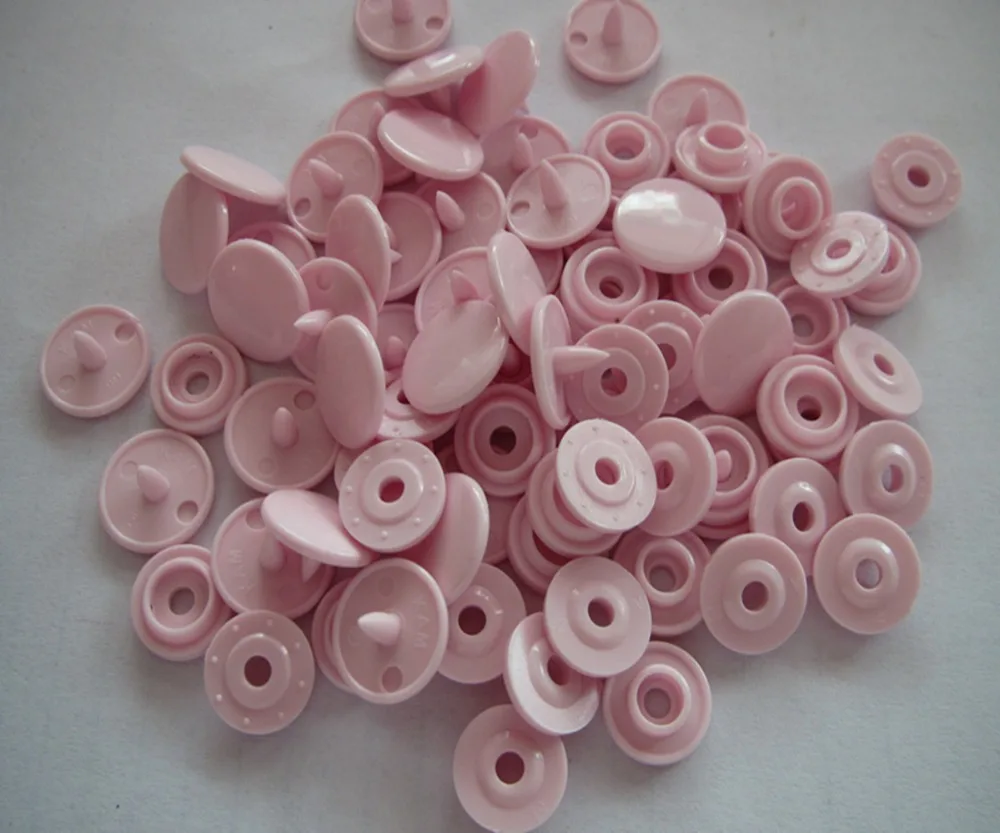 

Free shipping 20 sets T3(10.7mm) KAM B18 snap button for sewing baby color plastic fastener snap button Pastel Pink color
