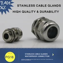 1 шт PG16 распределители кабеля нержавеющего сальника IP68 зажимы для провода For10-14mm металлическая Снетка из нержавеющей стали