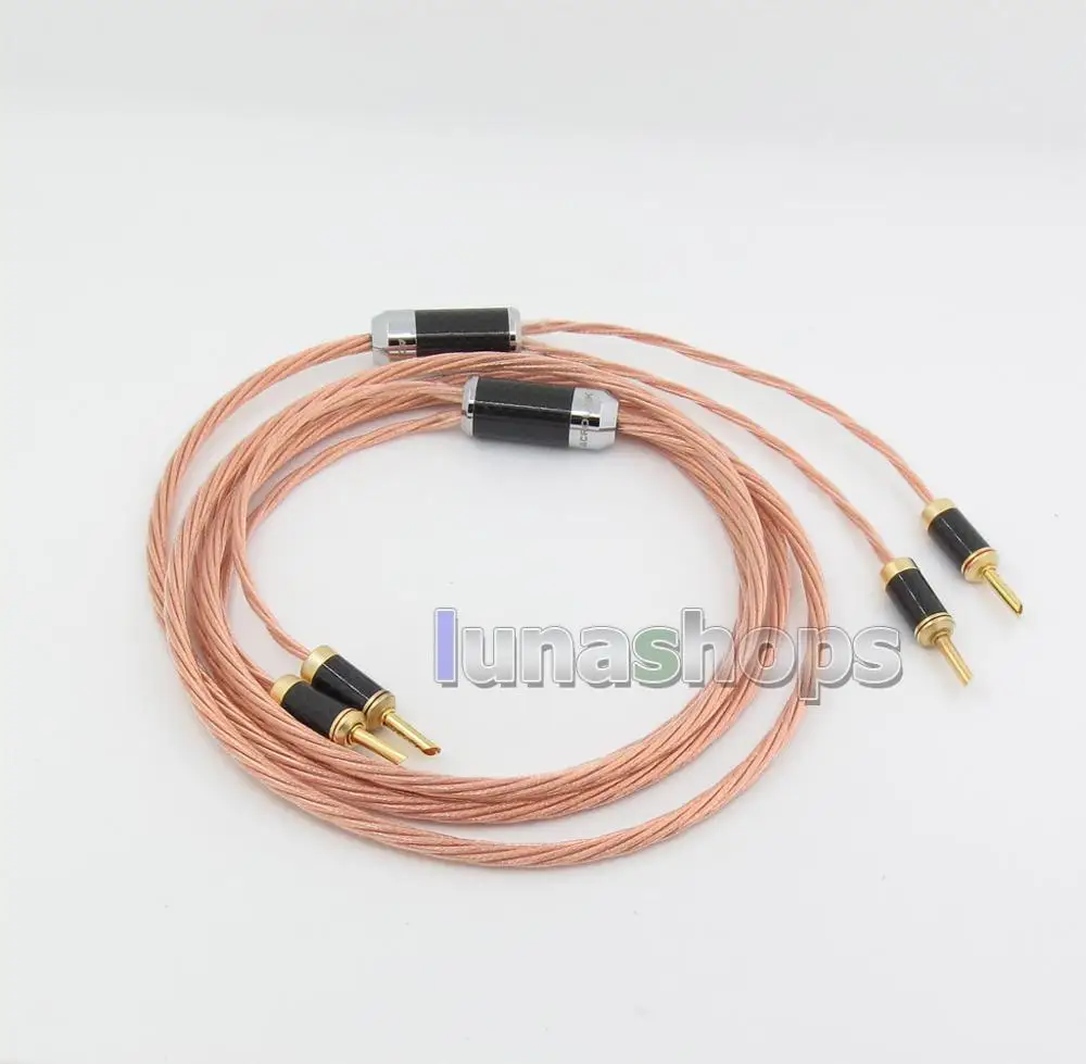 2.5 м Acrolink fs-9710(ag)(cu) occ/occ посеребренные Динамик двойной разъем типа "банан" HiFi аудио кабель ln005773 - Цвет: Золотой