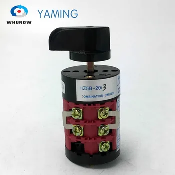 

Custom HZ5B-20/3 Changeover Rotary Cam Switch 20A 3 Poles Screws Terminals Silver Contact Electric Custom Switch