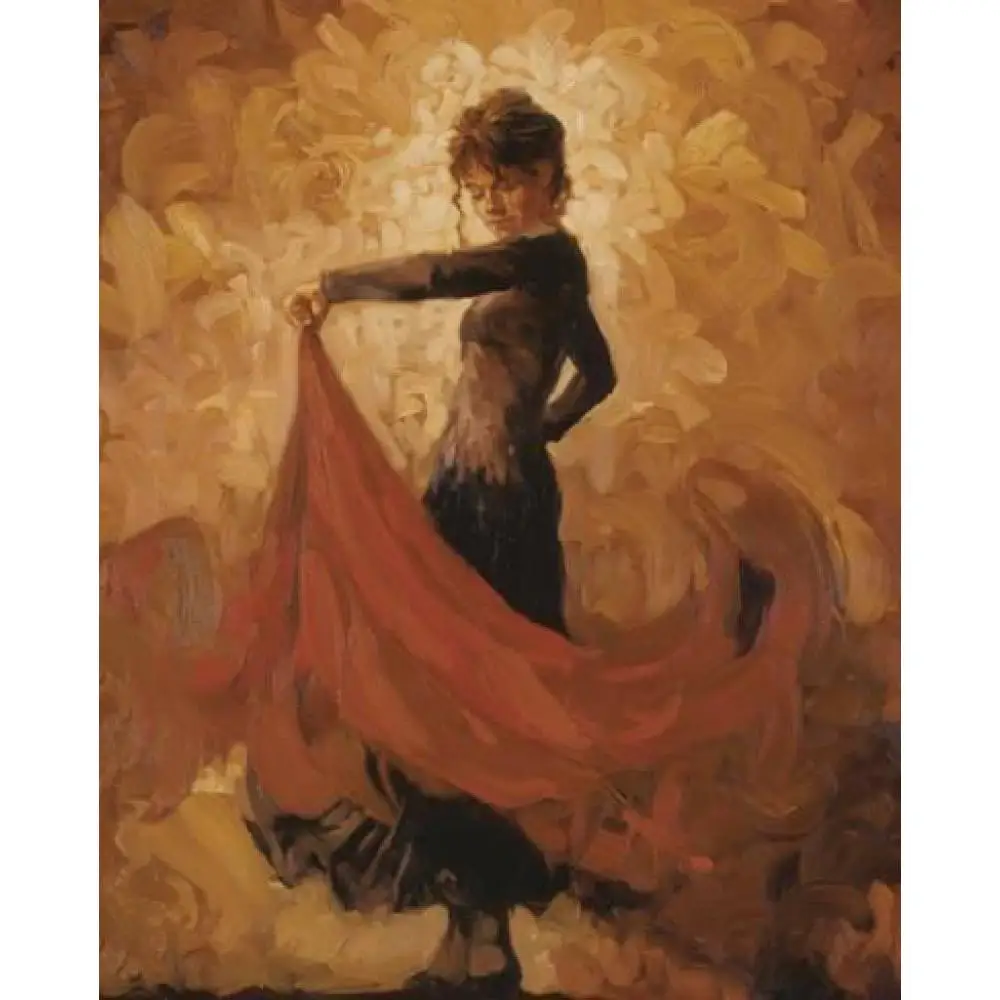 

Handmade oil paintings dancer figurative FLAMENCO canvas art for wall decor