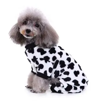 

Warm Winter Pet Dog Pajamas Puppy Camouflage and Cow Pattern Coats Four Foot Fleece Pet Clothes Costume Pet Cloth Supplies