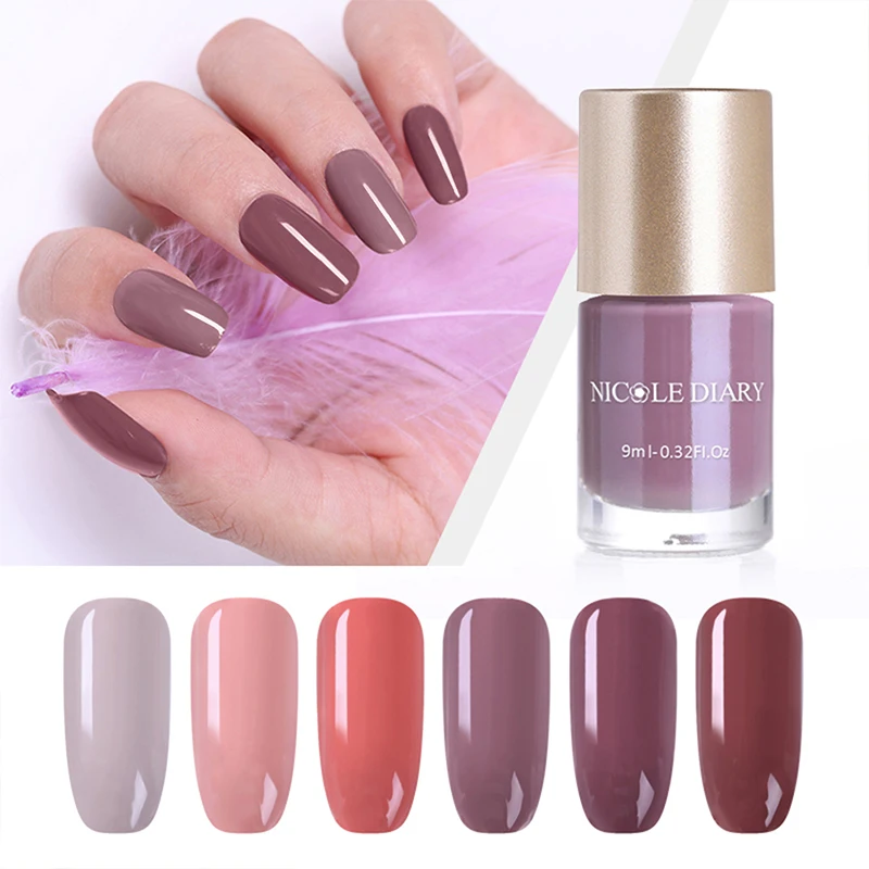 NICOLE DIARY 9ml Nail Polish Series Varnish Polish Quick Dry Eco-friendly Nail Art Lacquer 6 Colors