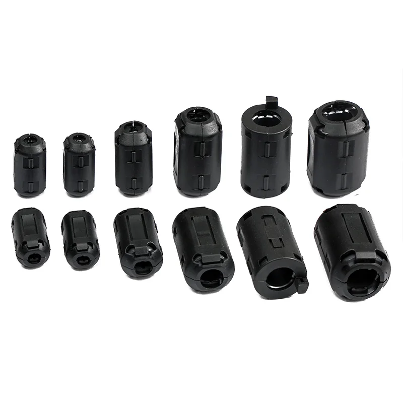 5PCS/Lot Clip-On Ferrite Ring Core Noise Suppressor For EMI RFI Clip Cable Active Components Filters
