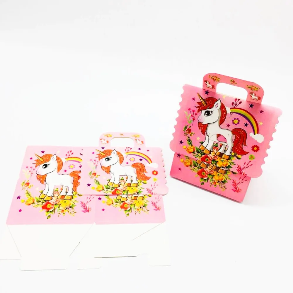 6PCS/LOT UNICORN CANDY BOXES BABY SHOWER UNICORN CANDY CASE UNICORN