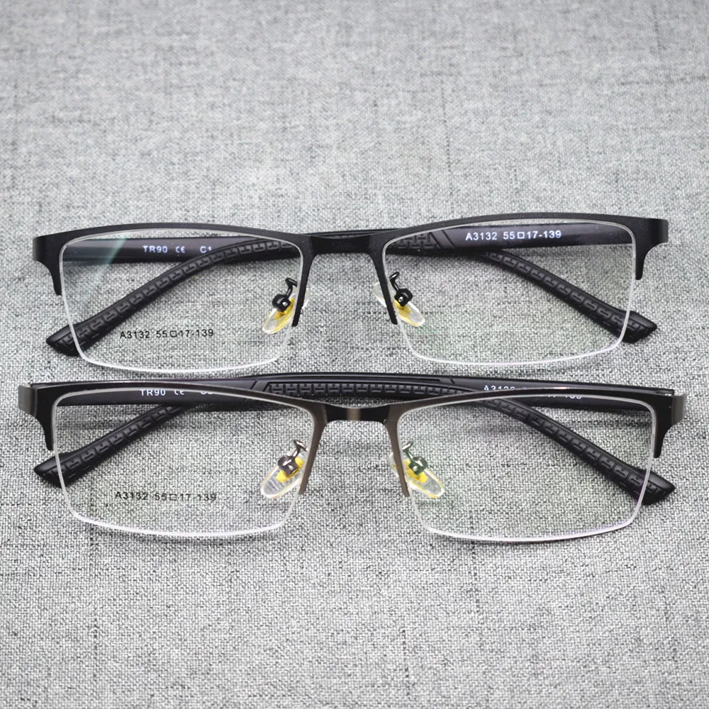 Легкие металлические Полуободковые мужские оправы для очков TR90 Rx able Glasses