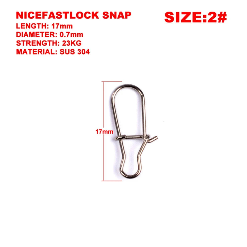 50pcs/lot Fishing Accessories Nice Snap Fishing swivel Hook Lure Connector