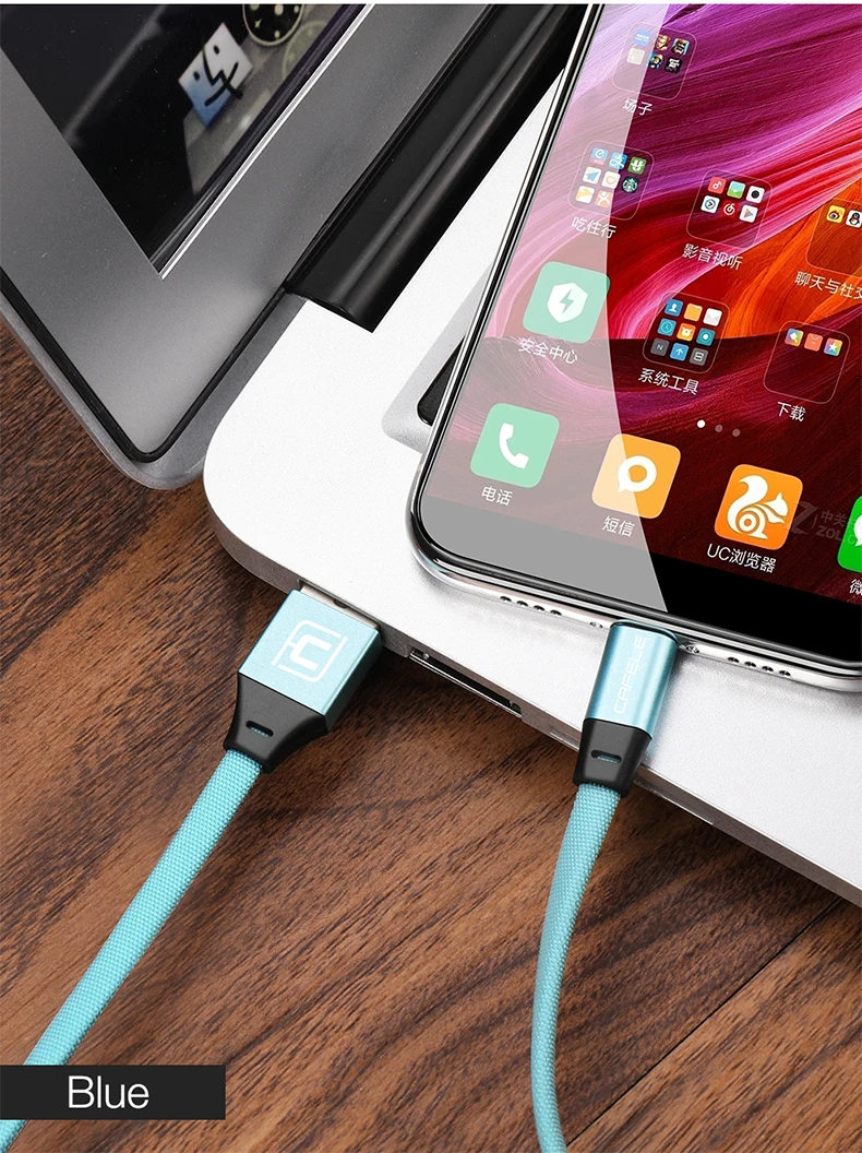 CAFELE type C USB кабель для зарядки для телефонов samsung huawei Xiaomi Oneplus Прочный usb type C порт кабели для мобильных телефонов