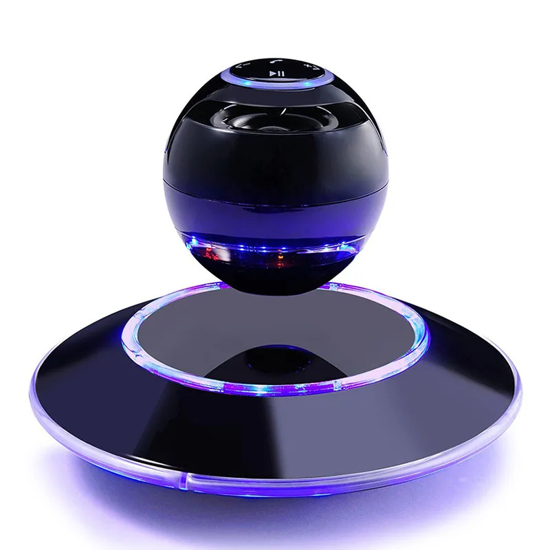 

Hot high-end gifts wireless magnetic levitation speakers bluetooth subwoofer speaker with touch sensitive buttons and led light