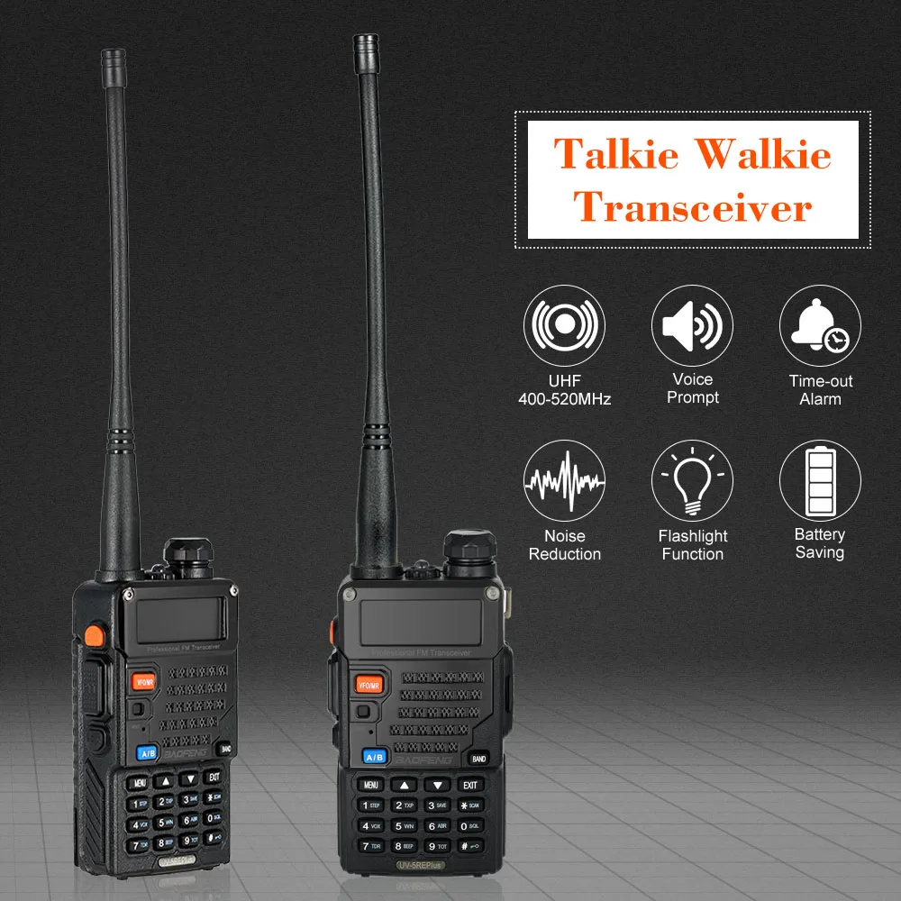 Baofeng UV-5RE Plus портативная радио двухсторонняя радиостанция рация 5 Вт vhf uhf двухдиапазонный коммуникатор Портативный Трансивер
