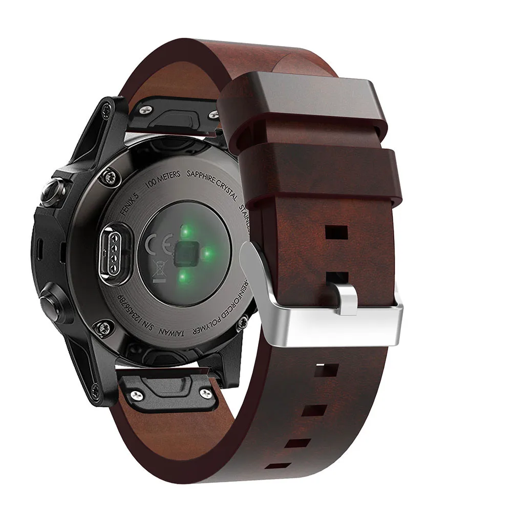 22 мм кожаный ремешок для быстрой регулировкой для Garmin Fenix 6/5/5 Plus/Forerunner 935 Смарт Браслет замена спортивный браслет