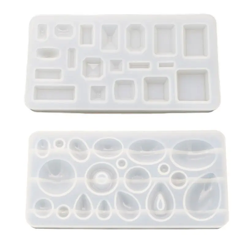 

DIY Crystal Epoxy Pendant Mold Mirror Handmade Resin Molds Gypsum Making Necklace Accessories Tools