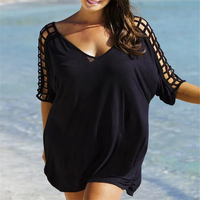 Размеры M-XL, 2XL, 3XL размера плюс, женское пляжное бикини,, накидка, купальник, серый, пляжный кардиган, купальный костюм, пляжное платье для женщин